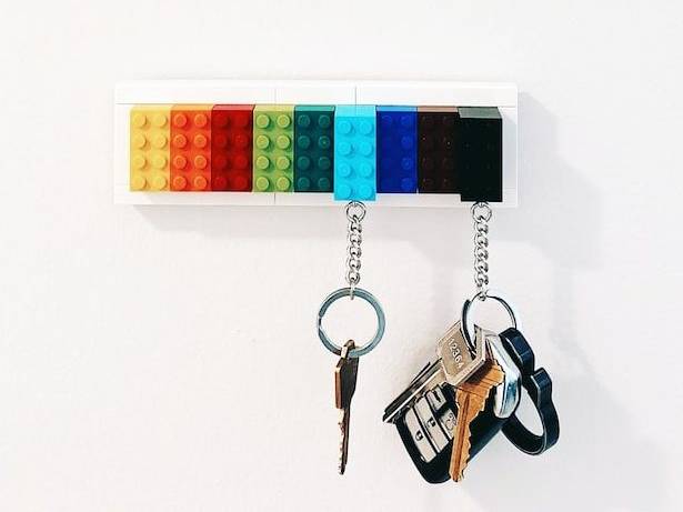 red blue and green hanging decor